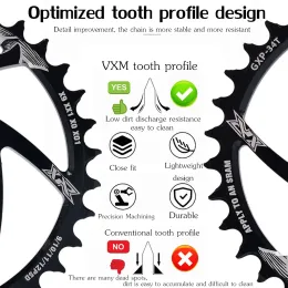 VXM MTB GXP BICYCLE CRANKSET Fixat Gear Crank 34T 36T 38T 40T Chainring Chainwhe för SRAM GX XX1 X1 X9 GXP Pedivela Offset 3mm