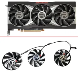 냉각 냉각 팬 AMD RX6900XT GPU 팬 80mm 4PIN ASUS XFX MSI ASROCK RADEON RX 6800/6800XT/6900XT 그래픽 팬 용 AUB0812VD00