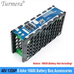 Turmera 13S6P 48V 52V E-bike Battery Box 18650 Holder with Welding Nickel 13S 20A BMS for E-scooter or Electric Bike Battery Use