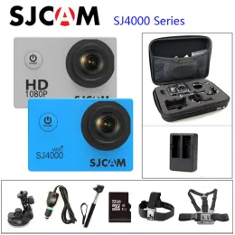 Kamera original SJCAM SJ4000 Series SJ4000 SJ4000 WiFi 4K Action Camera 1080p 2.0 "Waterproof Camera Sport DV Connector Set