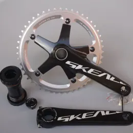 Tek Hızlı Sabit Dişli Bisiklet İflas İleim Mezun Alaşım Krankset 48t Krank 165mm BCD 144mm Track Bike Wheel BB ile