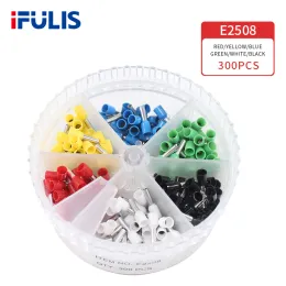 Six Multiple Colors VE European Terminal Pin Tube Type Wiring Connector Round Box E0308 E0508 E1008 E1508 E2508