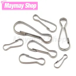 100pcs Clipe de mola ganchos Snap fivela metal para zíper de zíper pullingardards Paracord Badge Keyring Keychain Acessório