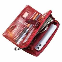 Bezpłatne grawerowanie CTACT Nowy portfel ze sprzęgłem Kobiety oryginalne skórzane portfele LG Hasp design damskie torebki torebki Phe kieszonka 796x#