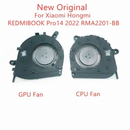 Pads New Original Laptop CPU Cooling Fan For Xiaomi Hongmi REDMIBOOK Pro14 2022 RMA2201BB AG BG Fan BN7507S5H003P BN7508S5H003P 5V