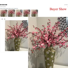 4 slags plommon Silkduk Konstgjord blommor krans hemrum deco Tillbehör bröllopsmaterial Party Deco Diy Scene Layout Props