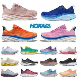 2024 Hokka One Bondi 8 Clifton Athletic Running Shoes Hokah On Cloud Runner Carbon X2 Triple Black White Blue Blue HOK Estilo de vida