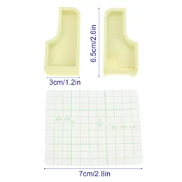 2pcs Kunststoffnähte Guide 6.5*3 cm Positionierungsplatte Multi funktionaler Verriegelungsführung grüne Nähmaschinenzubehör Teile Teile