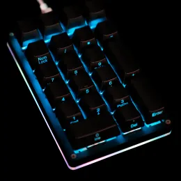 Accessories YMDK 21 Key ABS Shine Through ABS SideLit Side Printed Keycap For MX Switches Mechanical Keyboard Numpad