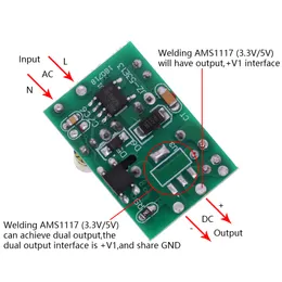 12V 400MA 300MA 5V 700MA 3,5 W AC-DC Modulo di alimentazione dell'interruttore isolato da 220 V a 12V 5V STEP DOUT BUCC AC a CC Scheda convertitore CC