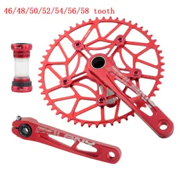 Bolany Integrated Crankset Single Speed ​​Hollowtech Crank Arms For Bicycle 130 BCD Folding Bike Connecting Rods Monoplate BMX