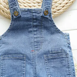 Ienens Boy Girl Overalls Kleinkindkleidung Kinder Jumpsuit Denim Dungharees 1 2 3 4 Jahre Frühling Herbst Baby Soft Jeans