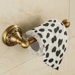 Toilet Paper Holders Toilet Paper Holder Wall Mounted Vintage Classic Bathroom Antique Brass Roll Tissue Box Bathroom Accessories YT-13992 240410