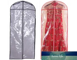 Länge 150 cm PVC Billig für Hochzeitskleiderbeutel Staubabdeckung Kleidungsstücke Brautkleid Tasche Abendkleid Cover M08363397463