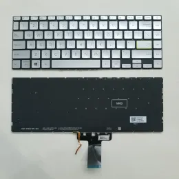 Teclados novo teclado de retroilumação nos EUA para asus vivobook S14 S433 X421 M433 S433EA S433EQ S433FL S433FA S433JA Black/Silver