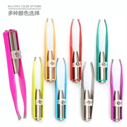 1pcs Portable Stainless Steel Smart Design LED Eyebrow Tweezers Eyelash Eyebrow Eyes Hair Remover Tools Beauty Instrument