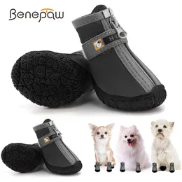 Benepaw Dog Booties Protector Paw Protector Braccia riflettenti traspiranti Stivali da escursionismo da ginnastica per cani per cani per pavimentazione per pavimentazione