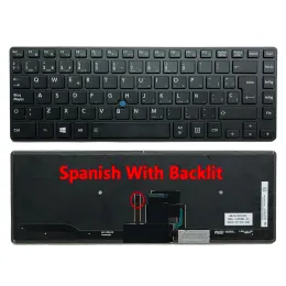 Tastiere z40 tastiera spagnola per toshiba tecra z40 z40t z40a z40ak z40ab z40b z40ta laptop nero con telaio