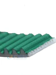 5m/s5m nft白いポリウレタンオープンベルト表面/歯の表面緑色の布PUベルトとスチールワイヤー