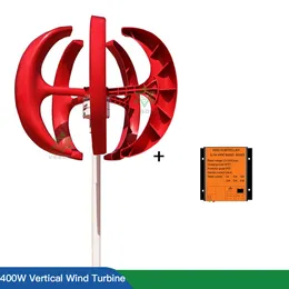 Niska prędkość 2M/s 12V 24 V AC 400W Pionowy generator turbiny wiatrowej Domowy zestaw wiatrakowy Kontroler MPPT dla lekkiej akumulatorów Boad
