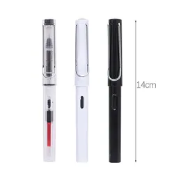 2pcs/lot Fountain Pen-type Gel Pen 0.38/0.5mm Transparent Signature Calligraphy Pen Replaceable Ink Sac Can Absorb Ink Pen