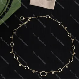 Interlocking Letter Pendant Necklaces Pearl Chain Diamond Necklace Crystal Pendants Necklaces Jewelry