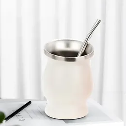 Bottiglie d'acqua Yerba Mate Tazza di tè SET Acciaio inossidabile con bomba a tazza da tè a doppia parete kit a forma di zucca per antiossidante