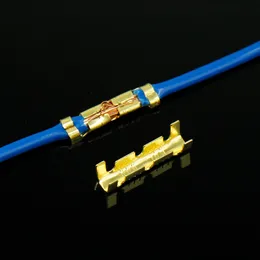 500/1000/5000 Brass Nudo Terminale nudo Crimp Where Docking Connector Connect Connect da 0,5 a 1,5 quadrati per piccoli denti fascia