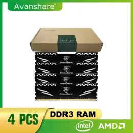 Rams AvanshareデスクトップRAMメモリDDR3 8GB 4GB 1600MHz 1333MHzブラックヒートシンクラムIntel AMDマザーボードすべての互換性