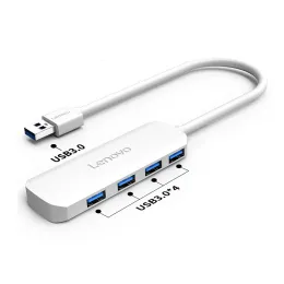 Hubs Lenovo USB 3.0 Hub -Adapter 4 Portsplitter für PC Laptop Notebook MacBook Computer Peripherals Accessorie Expander