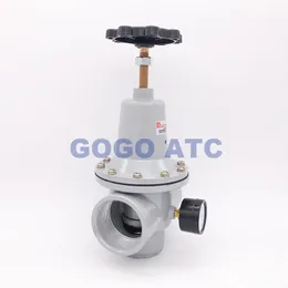 High quality Large flow air regulator valve inlet 1-1/4" 1-1/2 2 inch pneumatic treatment units QTY-32/40/50 with pressure gauge