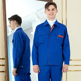 Svetsdräkt Män kvinnor som arbetar kläder Långärmar slitstarka overallen Lös Mekanisk Auto Repair Workshop Uniforms