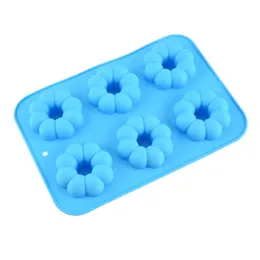 6 Holes Donut Silicone Mold Baking Pan For Pastry Cake Form For Cupcake Muffin Mold Pumpkin shape Donuts Chocolate Mould