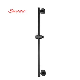 SMITITELI Luxury All Messing Matte Black Round Style Wall-Mount 8 Zoll oder 10 Zoll Regen Dusche Kopfrutsche Handschuhe System