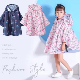 1-10 år Raincoat Kids Waterproof Windproof Hooded Light Vandring Rain Coat Ponchos Jacket Cloak Raingear Chubasqueros Mujer 240401