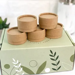 친환경 1oz -50 pcs/lot cardboard lip balm paper jar -kraft -100% 생분해 성 종이 골판지 화장품 용기