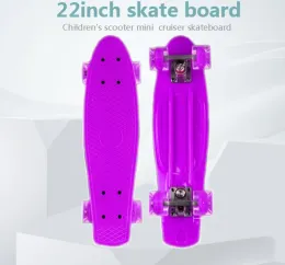 Jusenda mini deskorolka 22 "Kids Boatboard Longboard Drumborborka Retro Board Koła ciężarówki łożyska