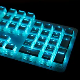 Teclados 108 keys bling glitter pbt pudim de casca de chave para mx switch mecânica teclado oem perfil lhado backlit keycap rgb ticle tampa gk61