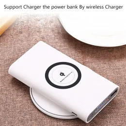 Chargers 10000mah Беспроводной зарядное устройство Bank Bank Qi беспроводное зарядное устройство для iPhone X XR XS Max 8 Samsung Note 8 S10 S9 S8 Plus S7 PowerBank