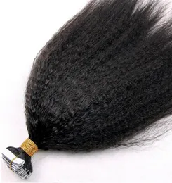 Grobe Yaki -Klebeband Haarextensions Haut Schussklebeband Haarextensionen 100g 40pcs Doppelseiten Kleber Jungfrau Brasilian Kinky gerade gerades T3170699