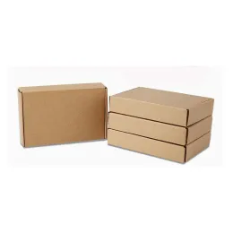 10st/mycket brunt papper Kraftlåda Post Craft Pack Boxar Packaging förvaring Kraft Paper Boxar Mailing Presentlådor för bröllop