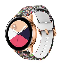20 mm silikonrem för Garmin Vivoactive 5 Venu Forerunne 245 245N 645 Smart Watch Band för Samsung Galaxy Watch 42mm Active 2