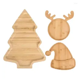 Placas de charcutaria de charcutaria de Natal Multifuncional suave de fácil de limpar o prato de árvore de madeira natural para queijo de açougueiro