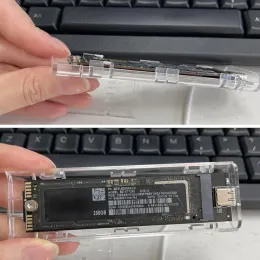 인클로저 M.2 NVME PCIE NGFF 하드 디스크 박스 듀얼 프로토콜 모바일 하드 디스크 인클로저 USB3.1 유형 C 10GBPS PCIE 용 22302280 M.2 SSD