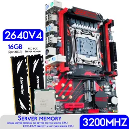 Motherboards Atermiter X99 Motherboard -Set mit Xeon E5 2640 V4 CPU LGA 20113 Prozessor DDR4 16 GB (2 x 8 GB) 3200 MHz REG Server Memory RAM