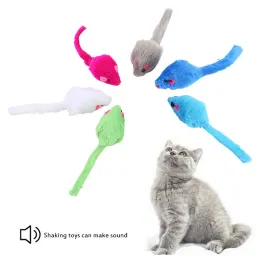 Nuovi giocattoli Cat False Mouse Pet Cat Toys Mini divertenti giocattoli per i gatti Plush Mini Mouse Toys Regalo di Natale Accessori per gatti