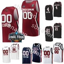 South Carolina Gamecocks Basketball Jersey Te-Hina Paopao Tessa Johnson Milayia Fulwiley Bree Hall Sahnya Jah Sakima Walker Custom South Carolina Jerseys