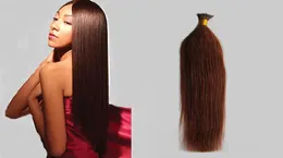 33 Karanlık Auburn Kahverengi Brezilya Saç Keratin Çubuk Saç Uzantıları Non -Remy 50g I Tip 50s Keratin Stick Uç İnsan Saçı8715051