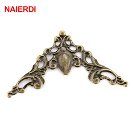 50PCS NAIERDI Metal Antique Corner Brackets Box 40mm Notebook Cover For Menus Photo Frame Furniture Decorative Protector Hardwar