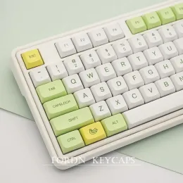 Acessórios 124 Teclas/Definir Keycaps Fruit Green Amarelo PBT Ticador Subbed Capt para MX Switch Teclado Mecânico Perfil XDA para Office Game Office